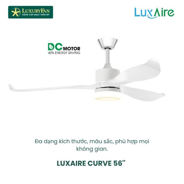 LUXAIRE CURVE 56'' CV563DCLEDWH