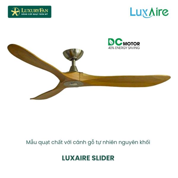 LUXAIRE SLIDER DC SOLID WOOD BN