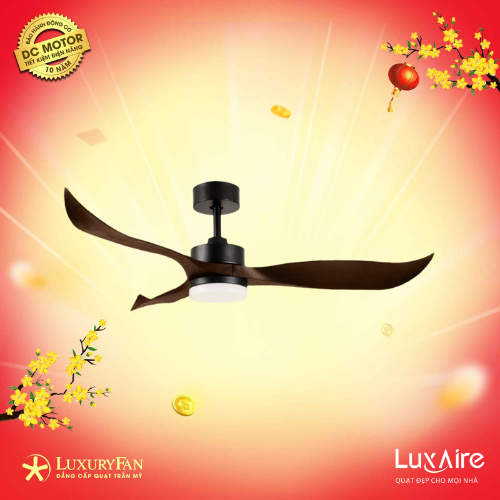 LUXAIRE-ECO CURVE 52” CV523DCLEDBK/WG