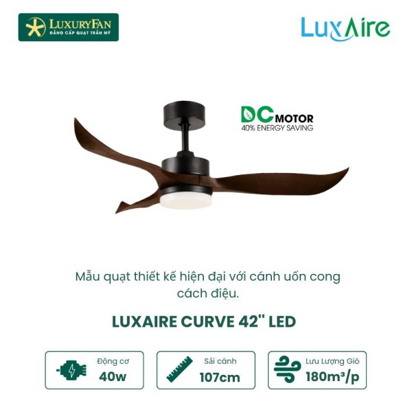 LUXAIRE-ECO CURVE 42'' CV423DCLEDBK