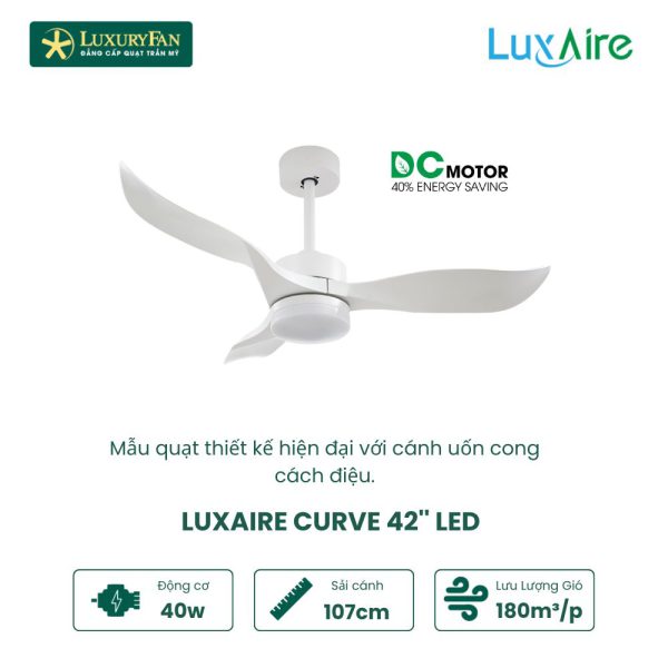 LUXAIRE-ECO CURVE 42'' CV423DCLEDWH