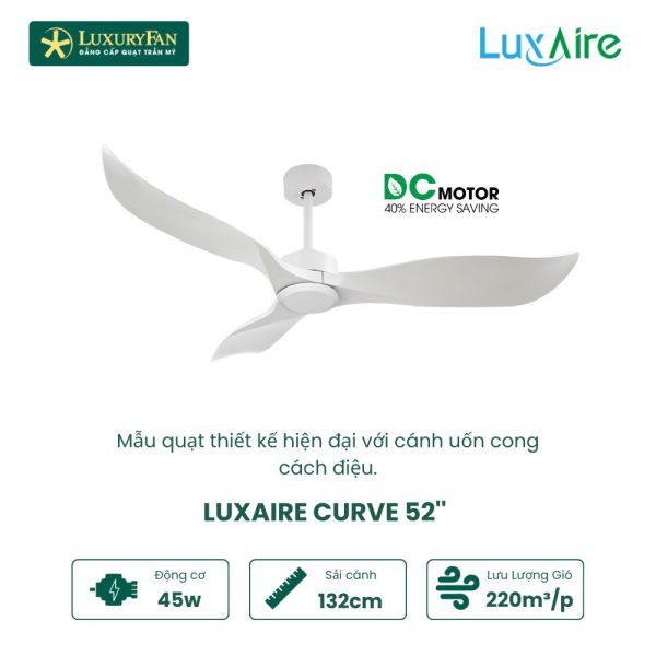 LUXAIRE-ECO CURVE 52'' CV523DCLEDWH