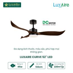 LUXAIRE-ECO CURVE 52'' CV523DCLEDBK/WG
