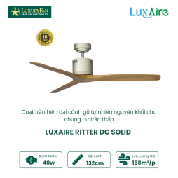 LUXAIRE RITTER DC SOLID WOOD BN