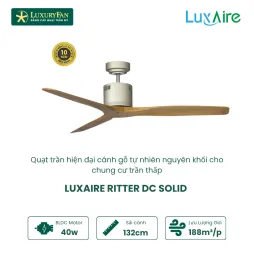 LUXAIRE RITTER DC SOLID WOOD BN