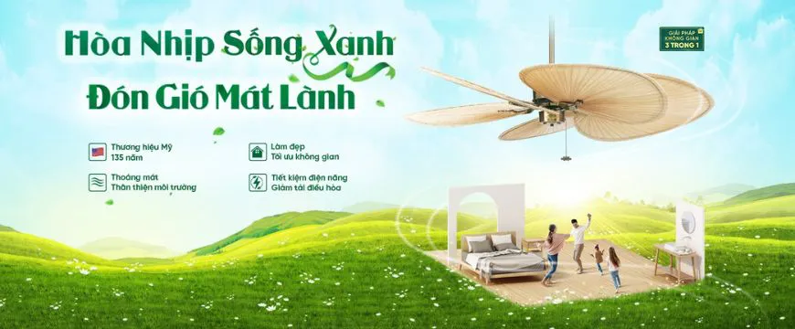 Quạt trần đảo chiều bảo vệ sức khỏe cho người dùng
