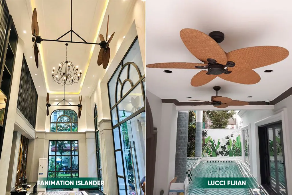 Các mẫu quạt trần được yêu thích lắp cho Biệt thự, Resort tại Phú Mỹ Hưng