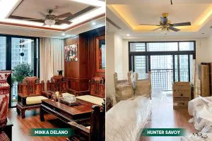 Các mẫu quạt trần Mỹ được lắp đặt tại Royal City