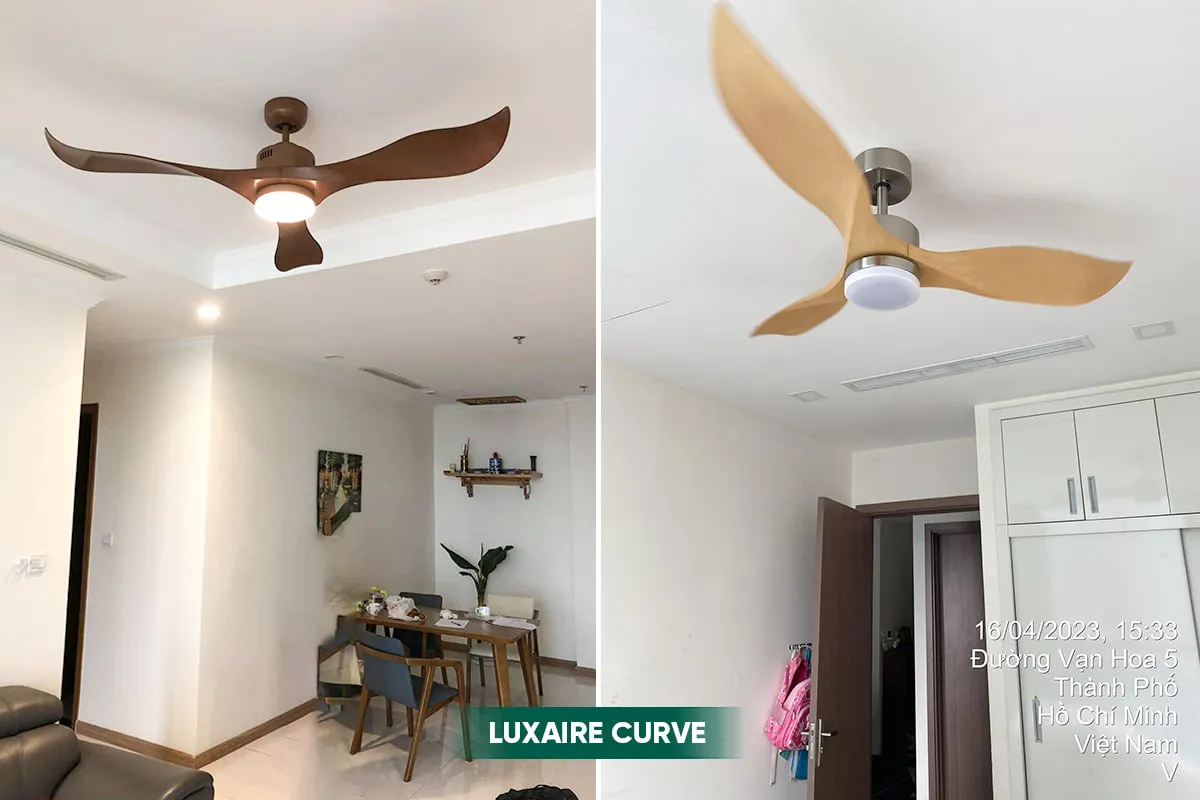 mẫu quạt trần LuxuryFan tại Vinhomes Central Park