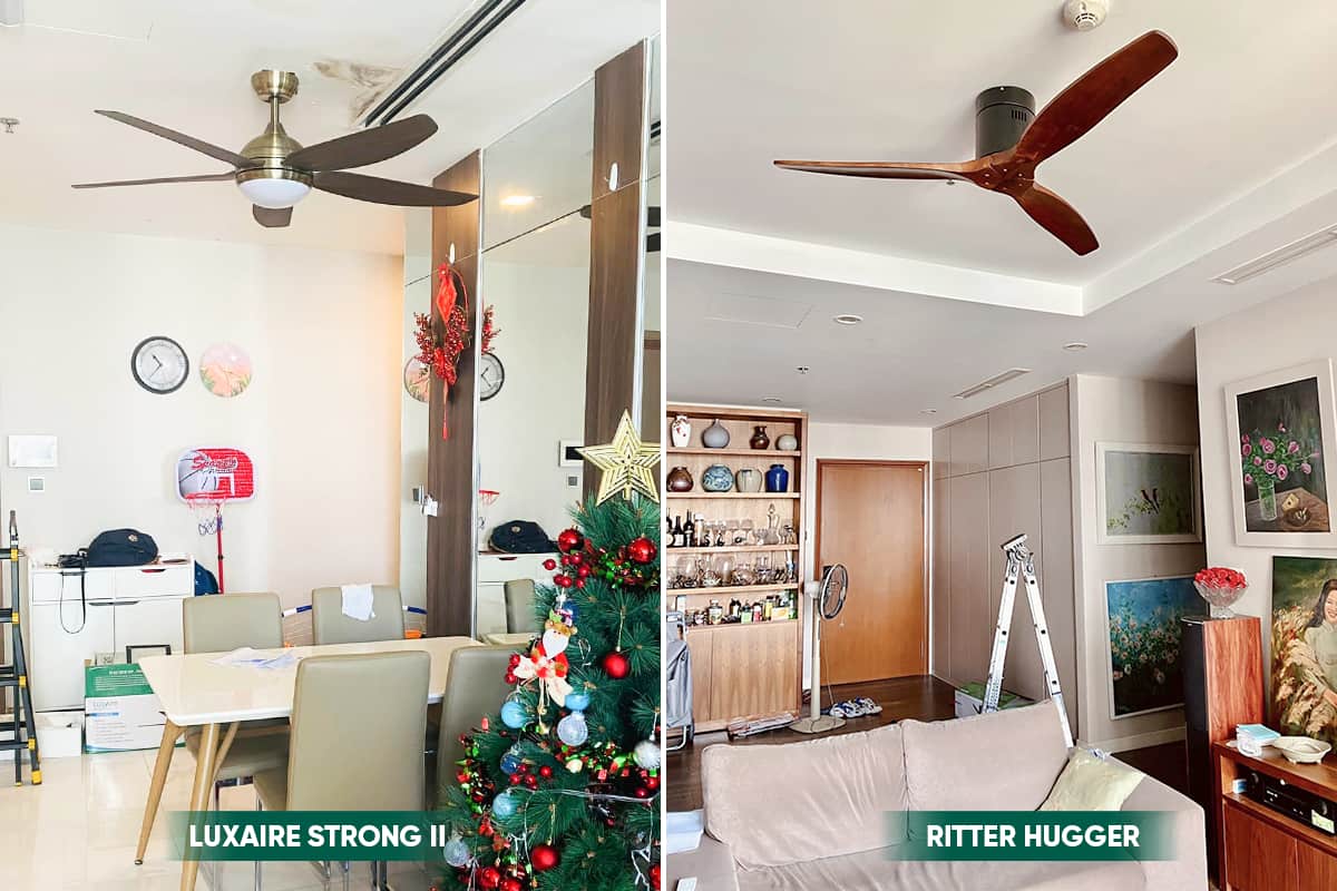quạt trần luxuryfan tại Vinhomes Central Park