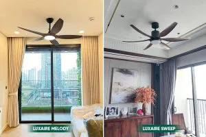 Mẫu quạt trần gió tốt, tiết kiệm điện cho căn hộ phong cách hiện đại
