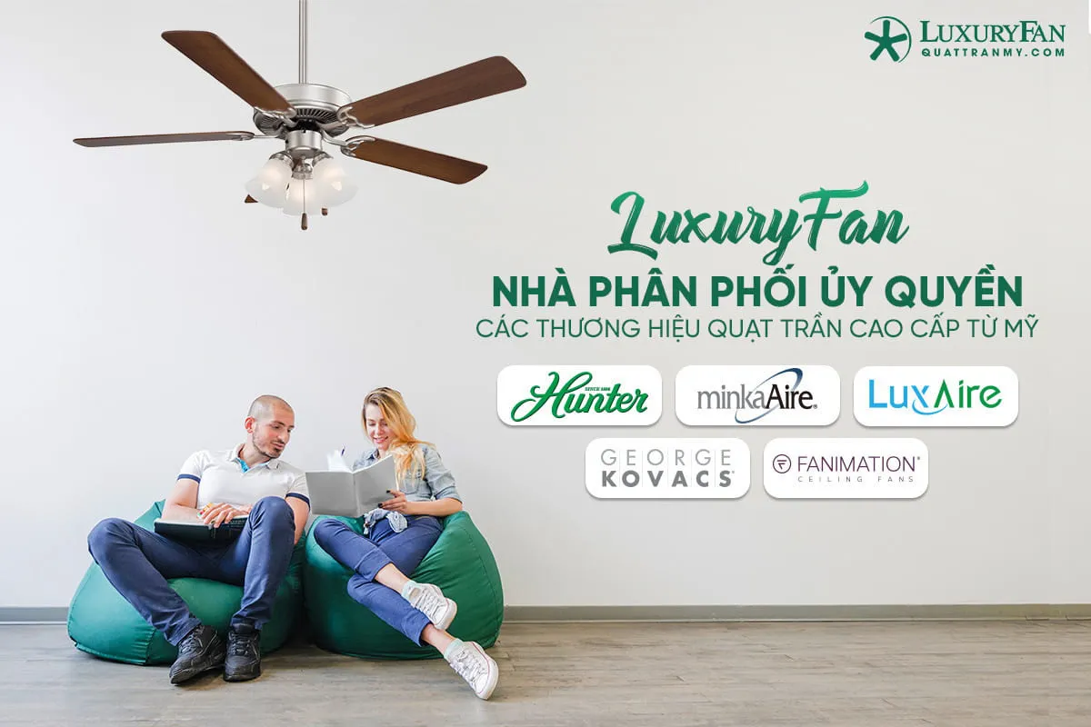 quạt trần luxuryfan tại Vinhomes Central Park