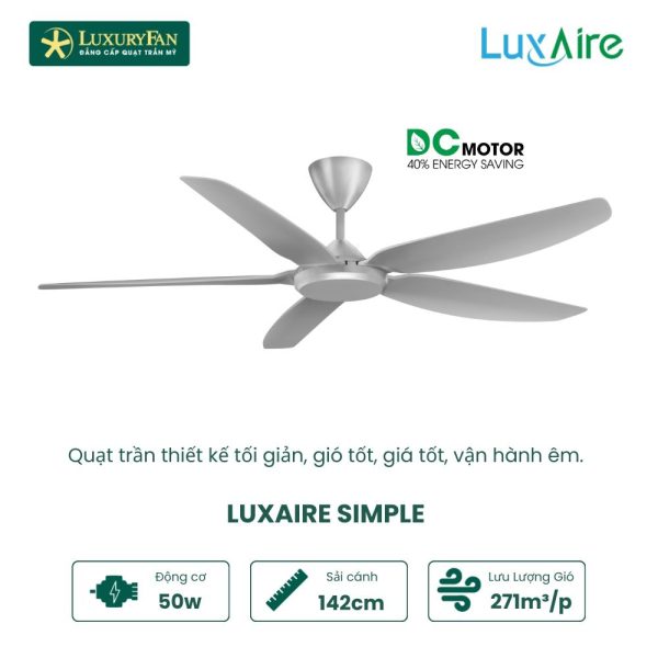 LuxAire Simple Bạc