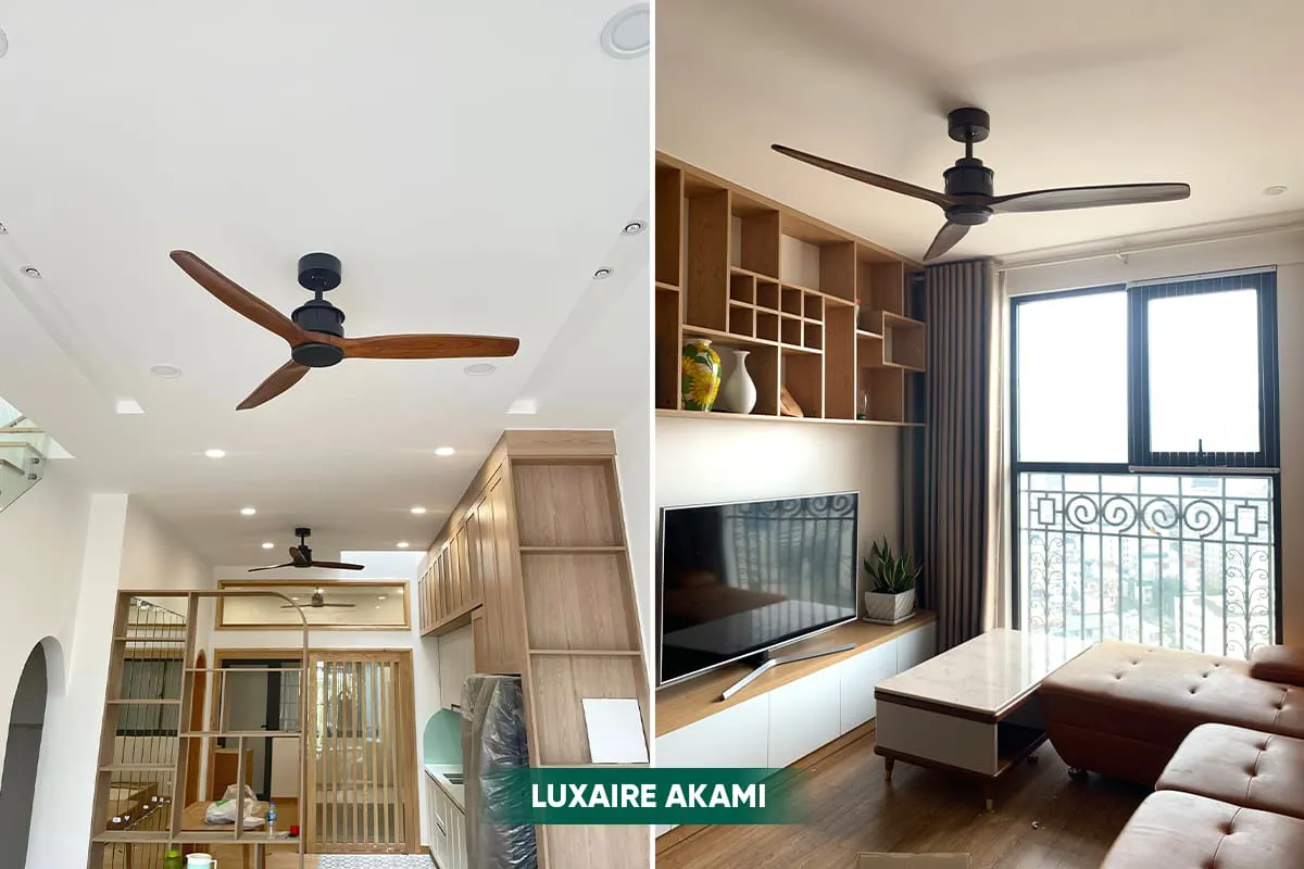 Quạt trần cánh gỗ được ưa chuộng tại Sala