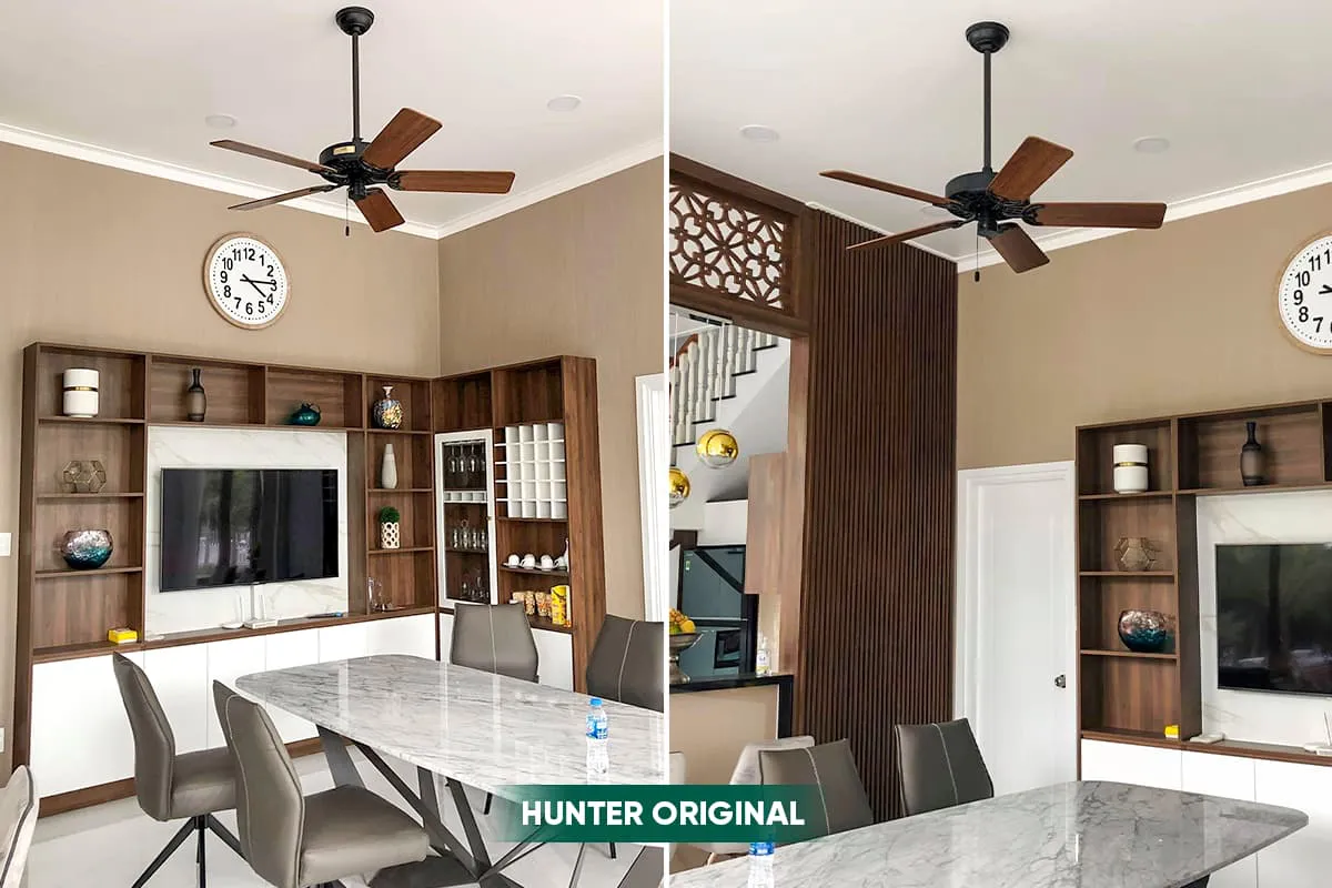 Quạt trần Mỹ LuxuryFan tạo điểm nhấn sang trọng tại Sala
