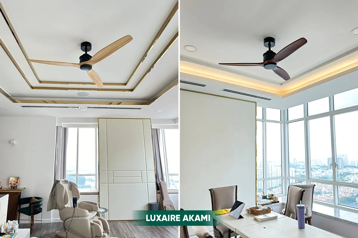 Quạt trần cánh gỗ tự nhiên được kiến trúc sư yêu thích