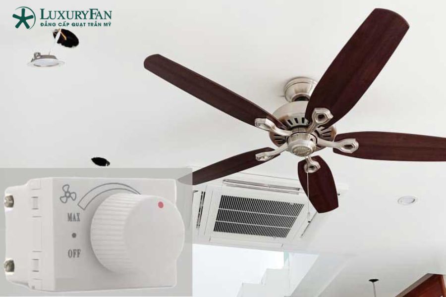 Dimmer quạt trần (tên tiếng Anh là Dimmer switch fan) là thiết bị chiết áp điện quạt trần nhỏ gọn, dạng module