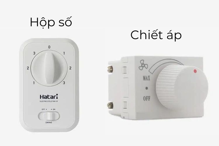 Nên sử dụng chiết áp (dimmer) hay hộp số cho quạt trần?