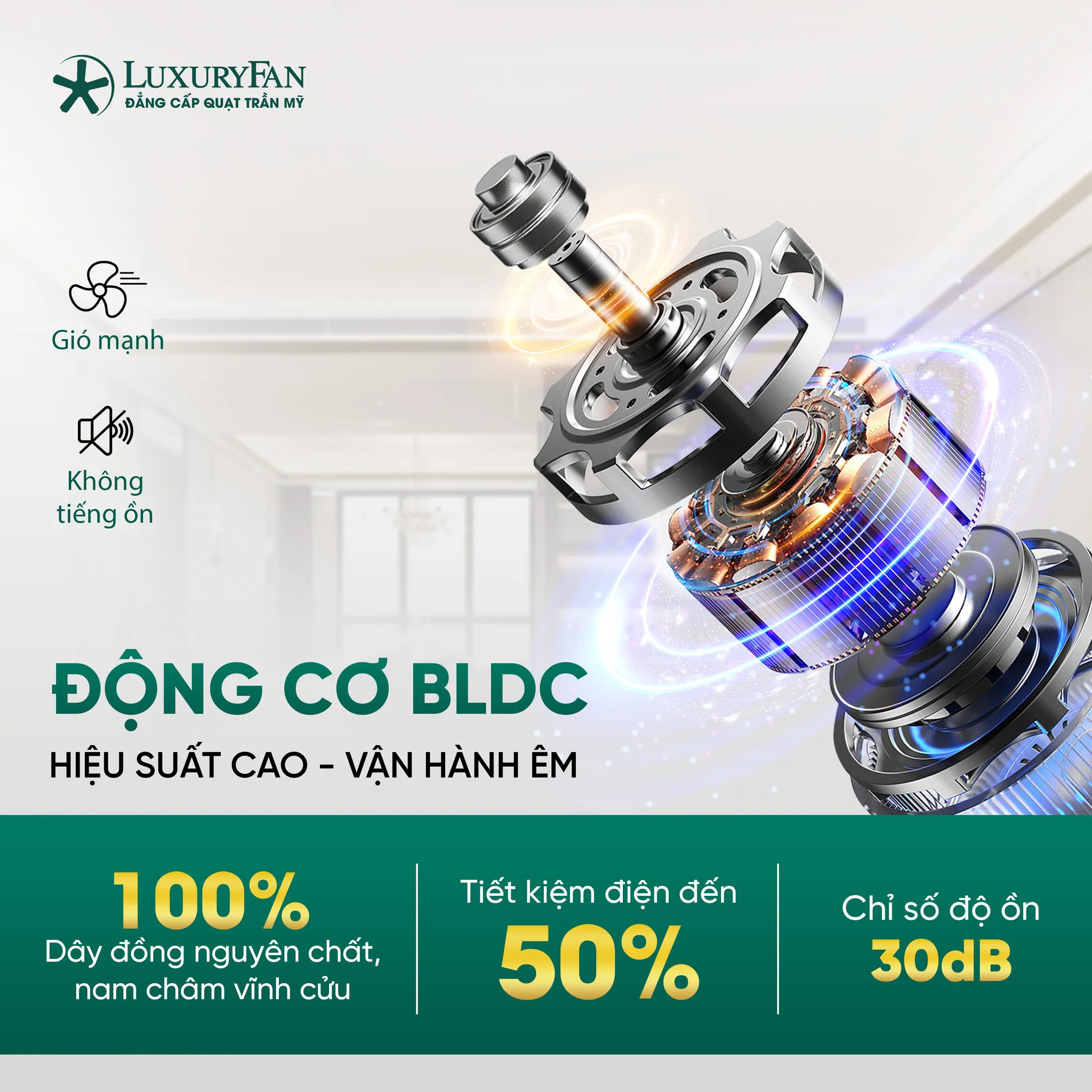 Công nghệ BLDC tiên tiến hiệu suất cao