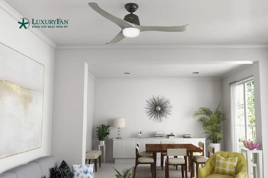 Quạt trần 3 cánh đã trở thành một trong những thiết bị làm mát không thể thiếu trong mỗi gia đình