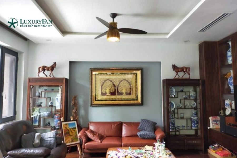 Quạt trần 3 cánh 36 inch thường có thiết kế nhỏ gọn, tinh tế, không chiếm nhiều không gian trần nhà