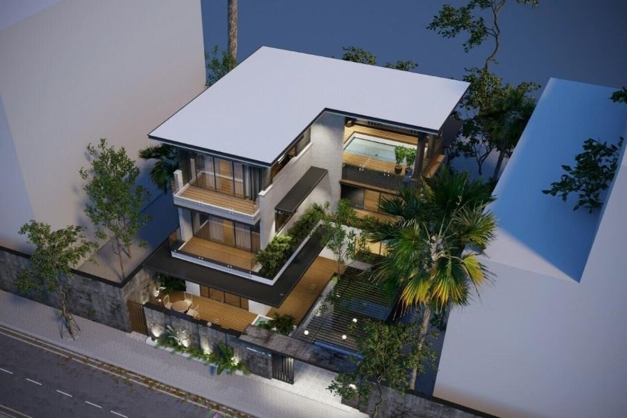 Nhà chữ L được nhiều gia đình lựa chọn nhờ khả năng tối ưu diện tích và tạo không gian sống linh hoạt.