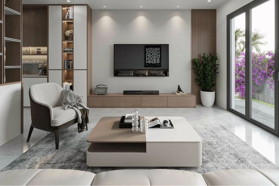 Các vật dụng có góc cạnh sắc nhọn hoặc đồ trang trí mang tính sát khí thường không được khuyến khích trong phong thủy phòng khách
