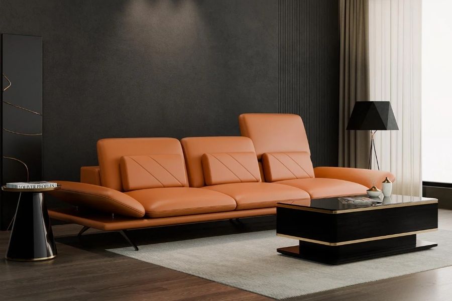 đặt sofa quay lưng ra cửa chính sẽ tạo cảm giác bất an và không tốt cho dòng năng lượng trong nhà