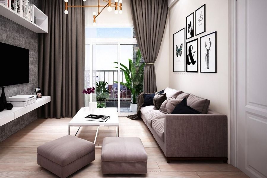 Phòng khách nên ưu tiên các hình ảnh tích cực, nhẹ nhàng và tạo cảm giác thư giãn