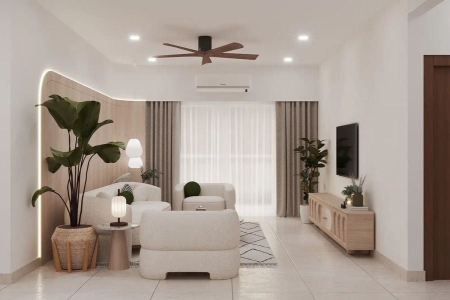 phòng khách được xem là nơi hội tụ và lưu thông nguồn năng lượng chính của cả ngôi nhà nên cần giữ sự thông thoáng và cân bằng.