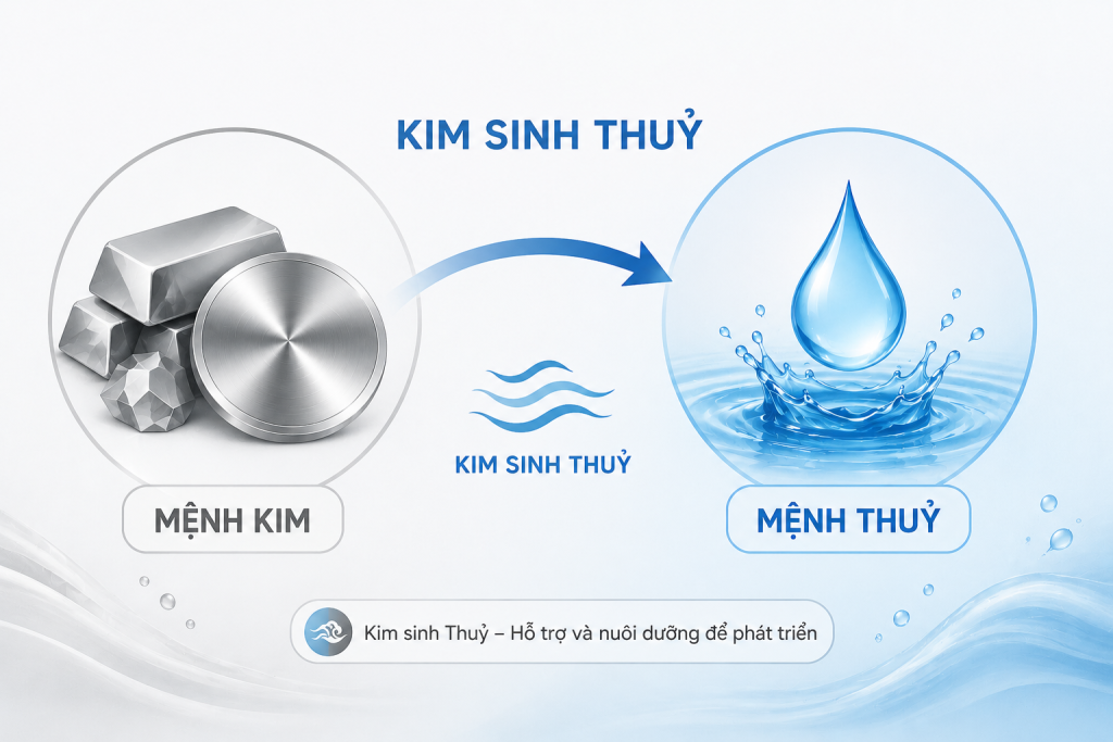 Hành Kim là yếu tố tương sinh với Thủy
