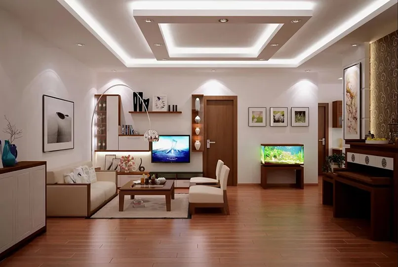 Một trần nhà đẹp không chỉ nổi bật khi nhìn riêng lẻ mà còn cần có sự liên kết với toàn bộ không gian.