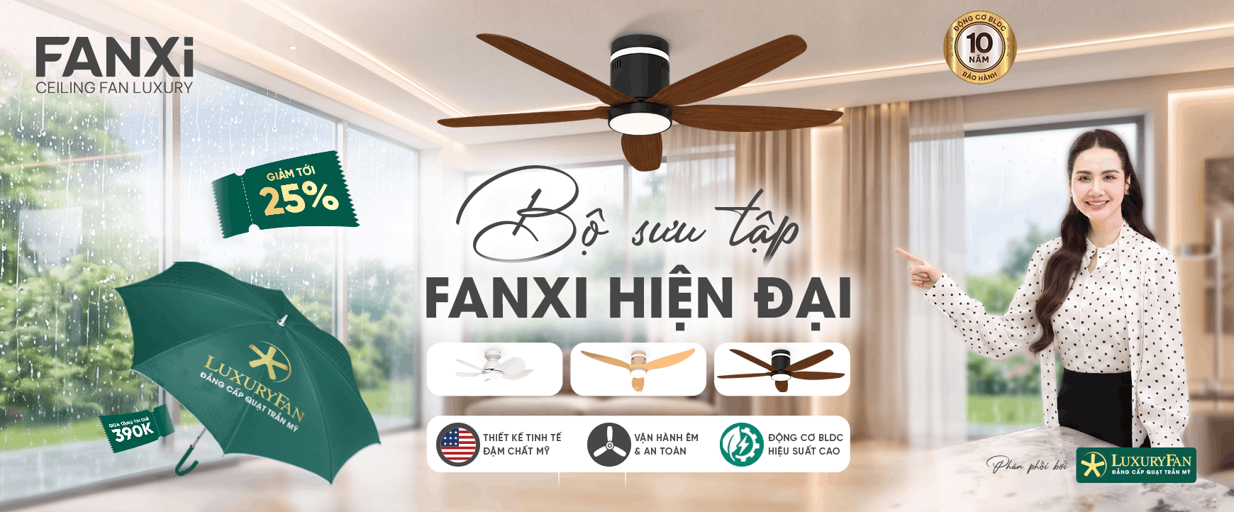 BST Quạt trần Mỹ Fanxi