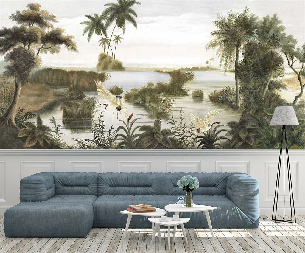 Một bức tranh khổ lớn phía sau sofa thường hiệu quả hơn việc treo quá nhiều tranh nhỏ không liên quan đến nhau.