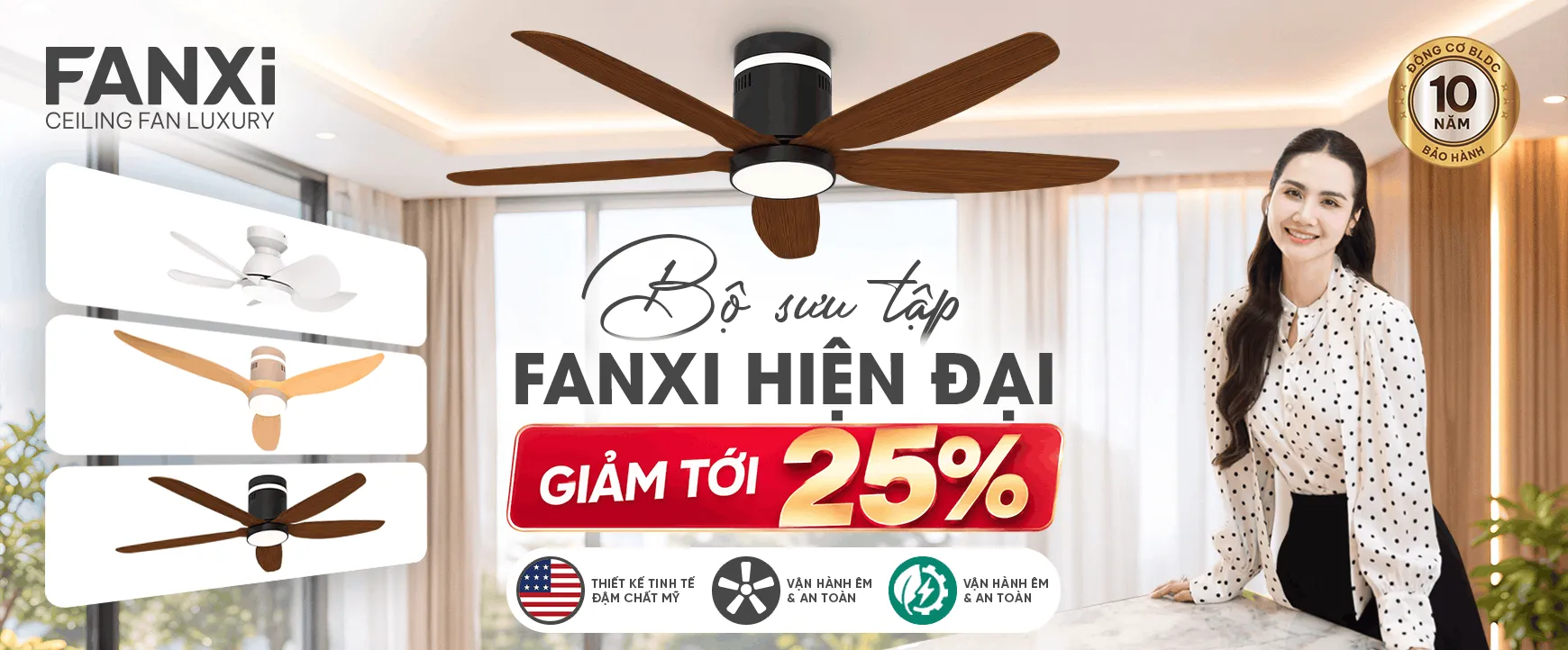 BST Quạt trần Mỹ Fanxi