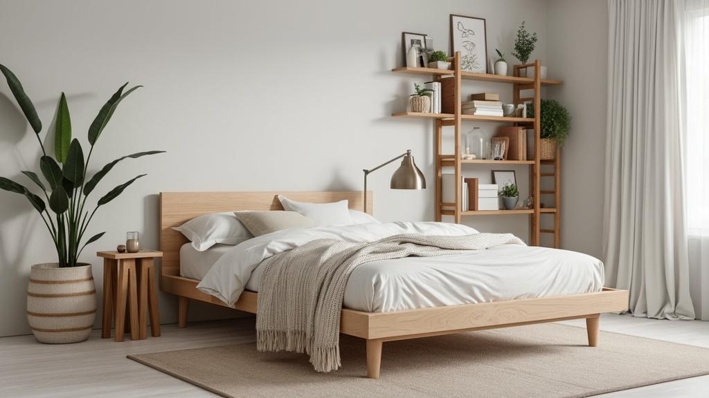 Phòng ngủ Scandinavian ưu tiên màu sắc nhẹ nhàng và đồ nội thất đơn giản để tạo cảm giác thư giãn.