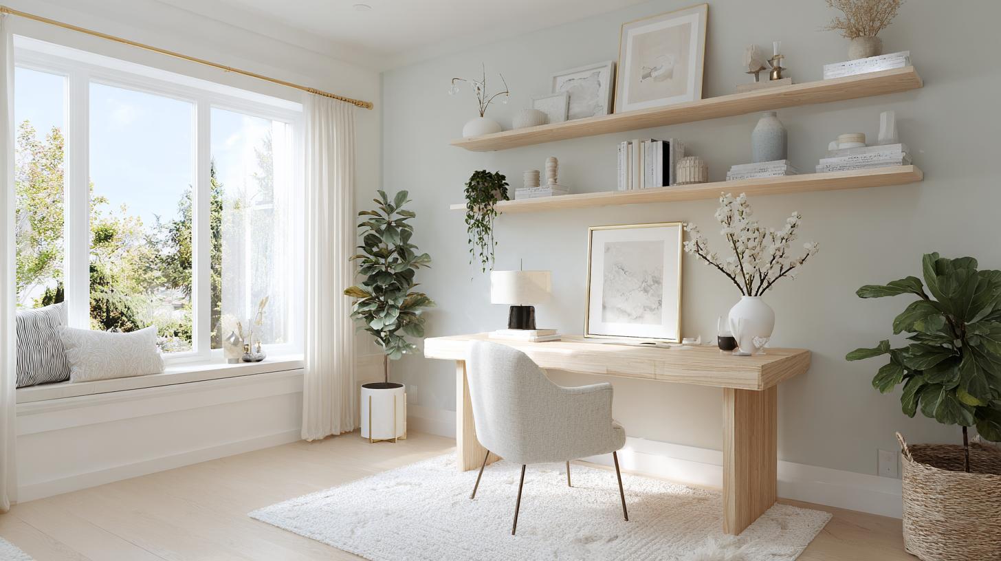 Góc làm việc Scandinavian được thiết kế gọn gàng, tận dụng ánh sáng tự nhiên và tạo cảm giác tập trung.