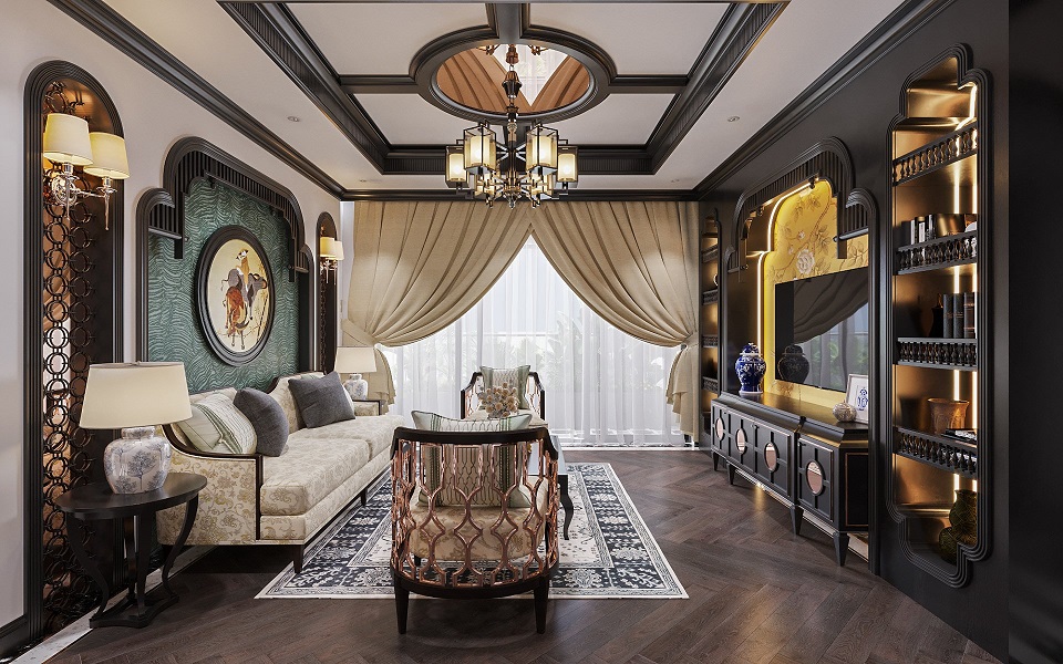 Các món đồ trang trí trong phong cách Indochine thường gắn với văn hóa và nghệ thuật truyền thống